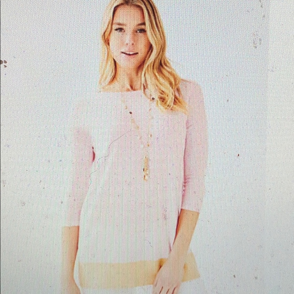 LILLY PULITZER EUC pink tan sweater DAYNA size XS